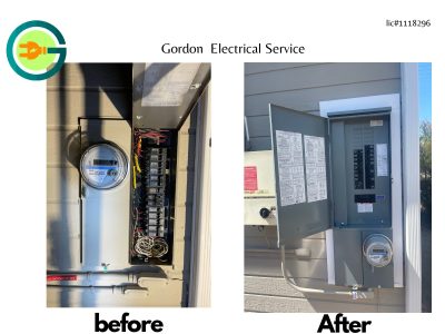 Before and After Electrical Panel Repair